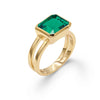 Warren Horizontal Emerald Ring in 14k Gold (May)