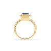 Warren Vertical Alexandrite Ring with Diamonds in 14k Gold (June)