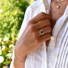 Warren Vertical Alexandrite Ring in 14k Gold (June)
