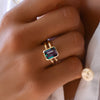 Warren Vertical Alexandrite Ring in 14k Gold (June)