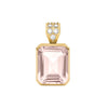 Warren Blush Sapphire Pendant with Diamond Bail in 14k Gold (October)