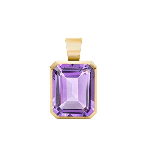 Warren Amethyst Pendant in 14k Gold (February)