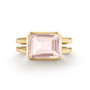 Warren Horizontal Blush Sapphire Ring in 14k Gold (October)