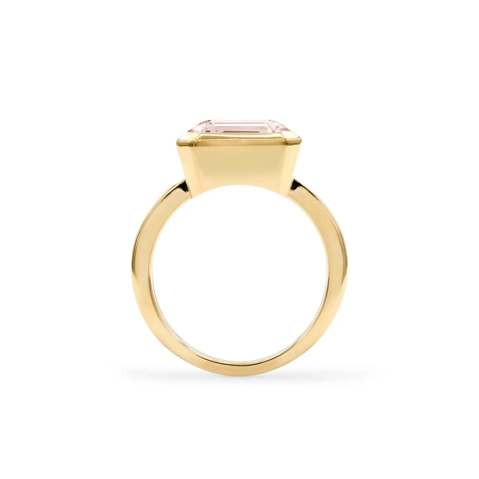 Warren Horizontal Blush Sapphire Ring in 14k Gold (October)