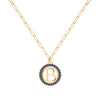 Letter & Birthstone Pendant in 14k Gold