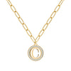 Letter & Aquamarine Pendant in 14k Gold (March)