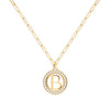 Letter & Diamond Pendant in 14k Gold (April)