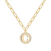 Letter & Diamond Pendant in 14k Gold (April)