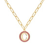 Letter & Ruby Pendant in 14k Gold (July)