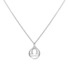 Flat Libra Pendant with Classic Chain in 14k Gold