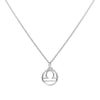 The Vault: Flat Libra Pendant with Classic Chain, White Gold