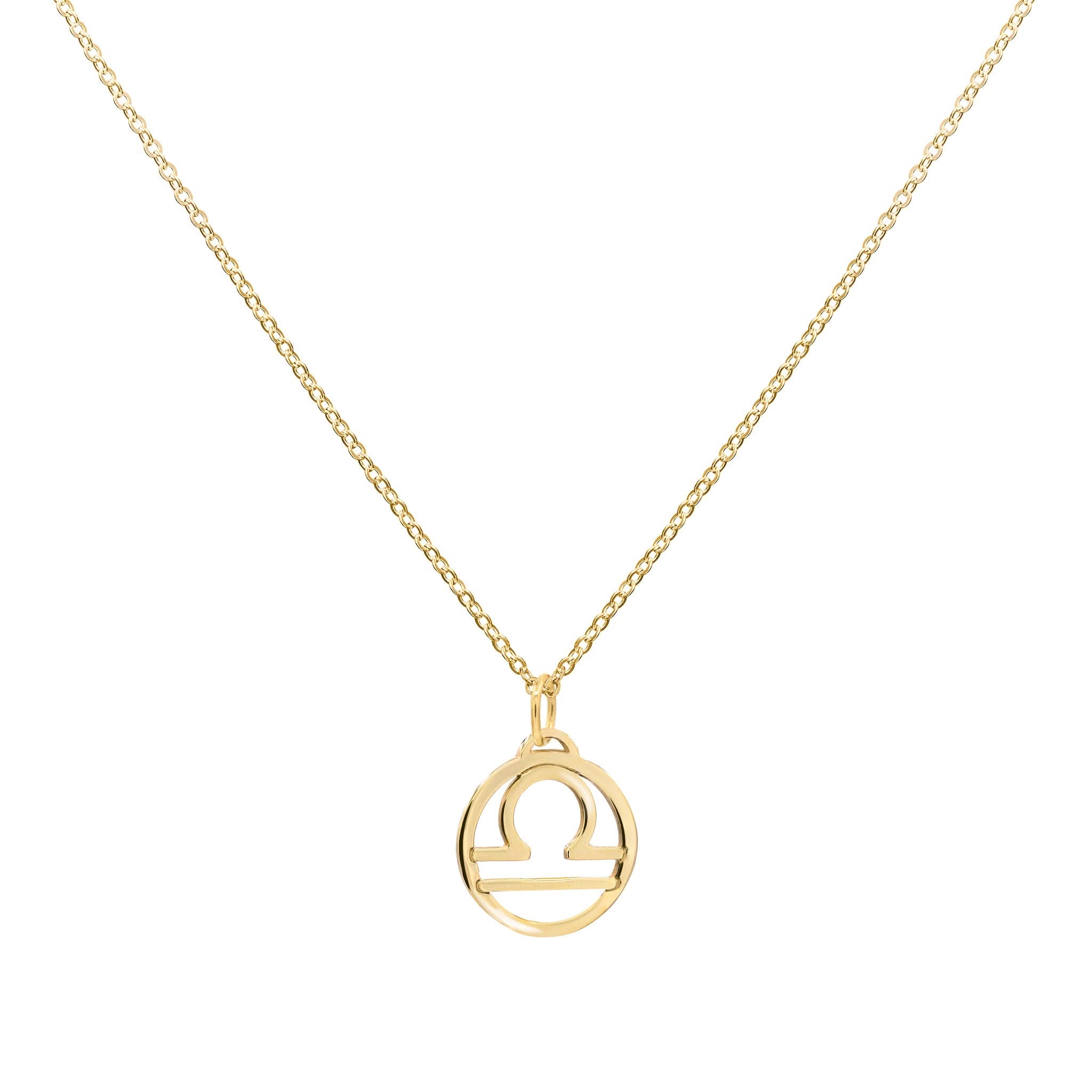 Libra 14k gold pendant Clearance