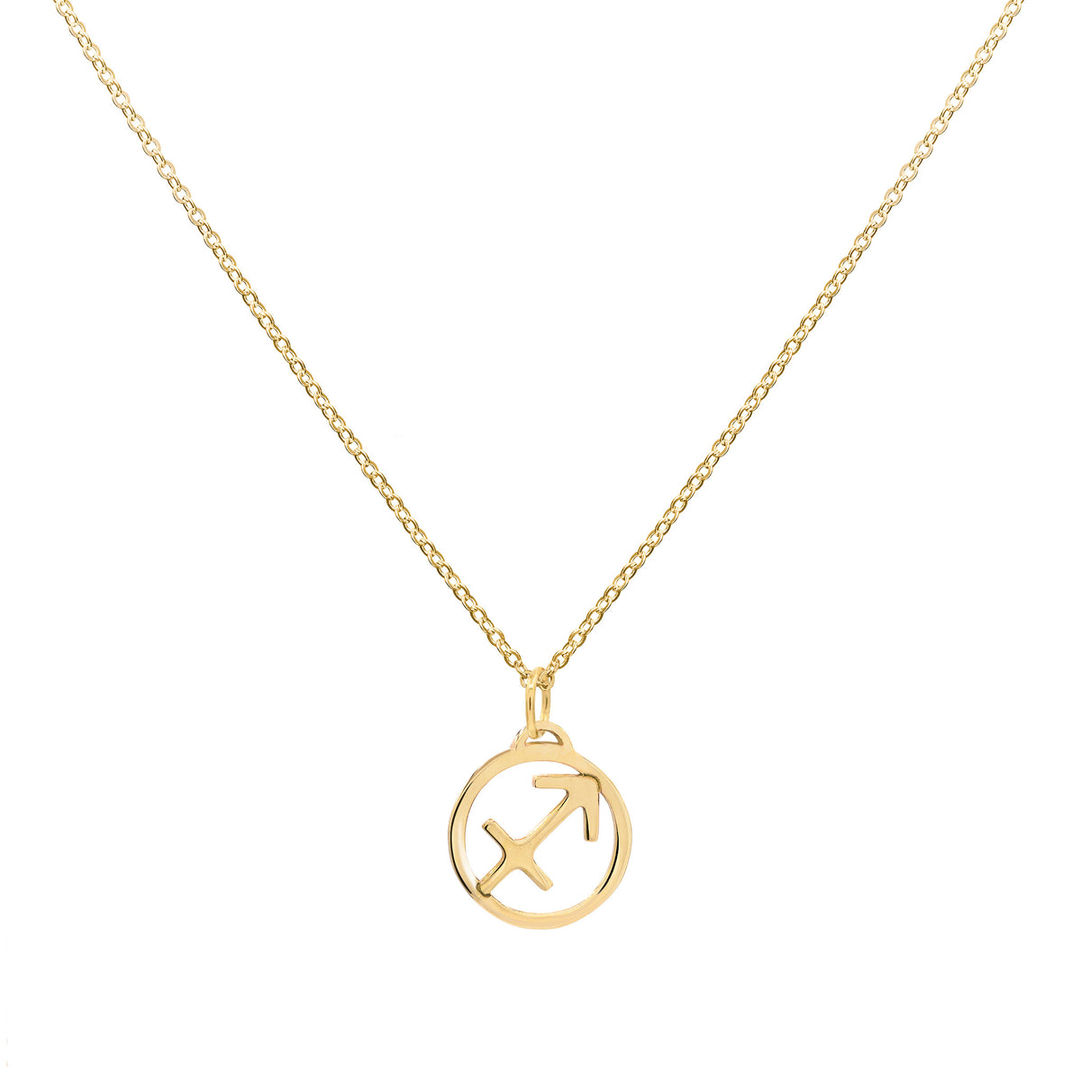 Sagittarius Gold Medallion Necklace - Tiny Trinket