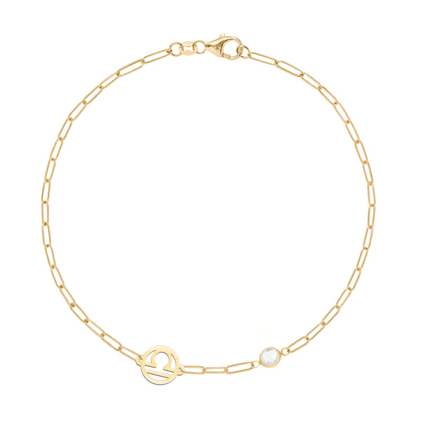 Libra Diamond Zodiac Bracelet – Phoenix Roze