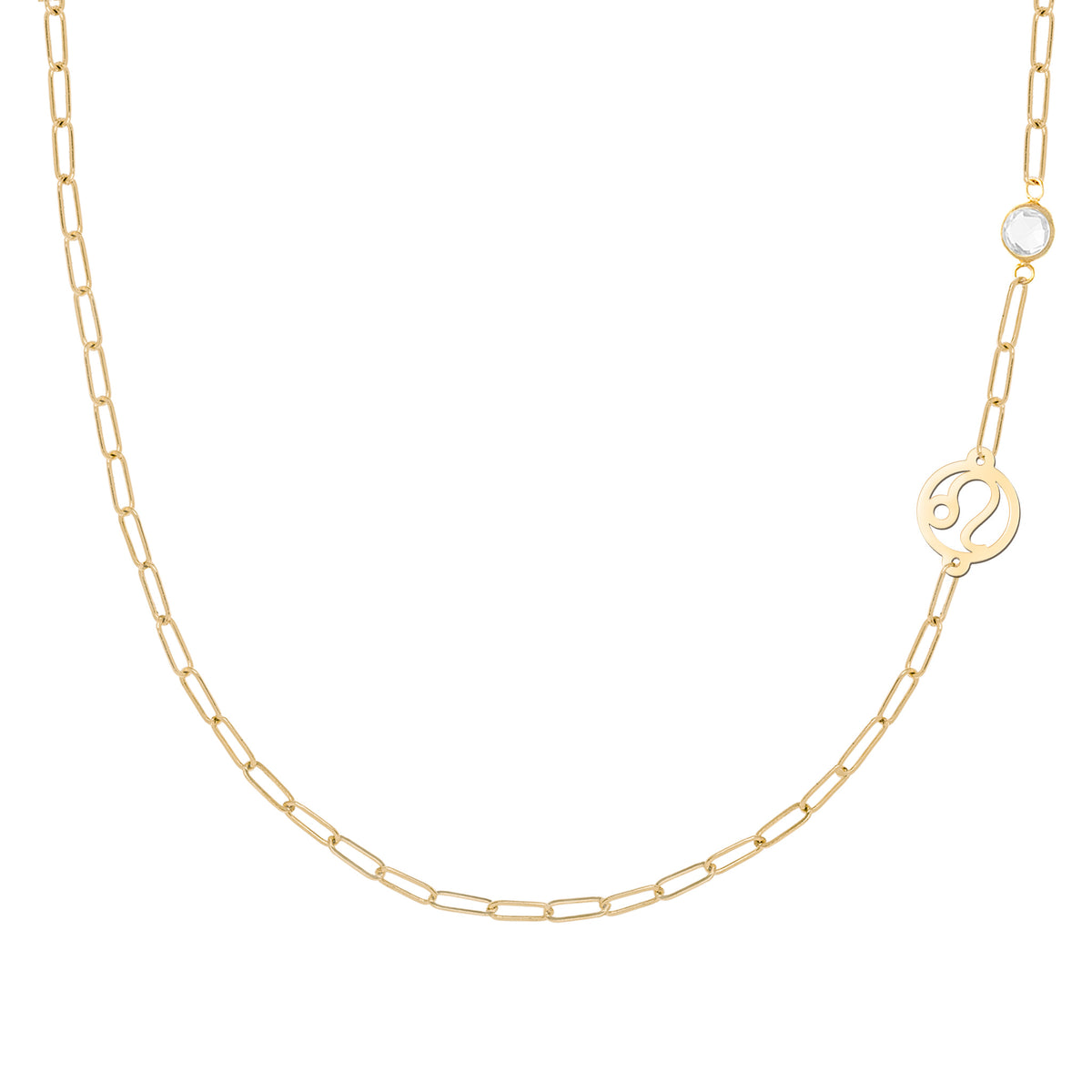 Leo Birthstone Necklace On Adelaide Mini in 14K Gold Valentine s Day Gift for Her