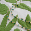 Newport Birthstone Long necklace in 14k yellow gold featuring 4mm briolette cut, bezel set sustainably grown emeralds.