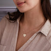 Engravable Flat Heart Pendant in 14k Gold (Large Jump Ring)