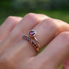 Rosecliff Garnet Stackable Ring in 14k Gold (January)