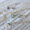 Assorted Grand jewerly, including a pair of Stud earring featuring 6 mm briolette cut bezel set Aquamarine in a 14k yellow gold.