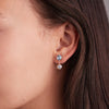 Personalized Grand 2 Birthstone Earrings in 14k Gold
