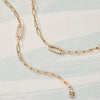 Adelaide 1 Pavé Birthstone Link Necklace in 14k Gold