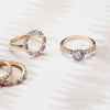 Rosecliff Circle Diamond & Aquamarine Ring in 14k Gold (March)
