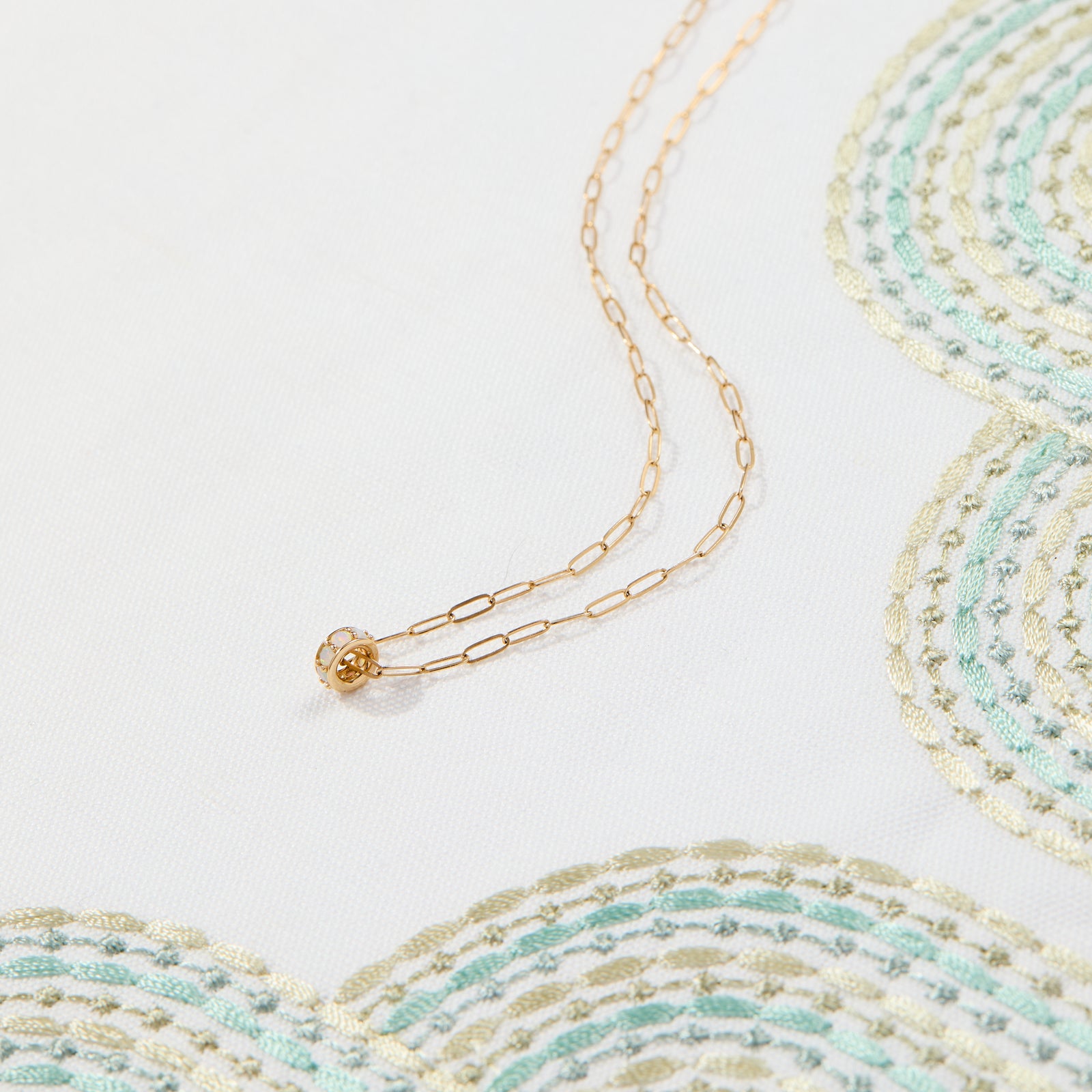 Rosecliff Opal Bead in 14k Gold (October)