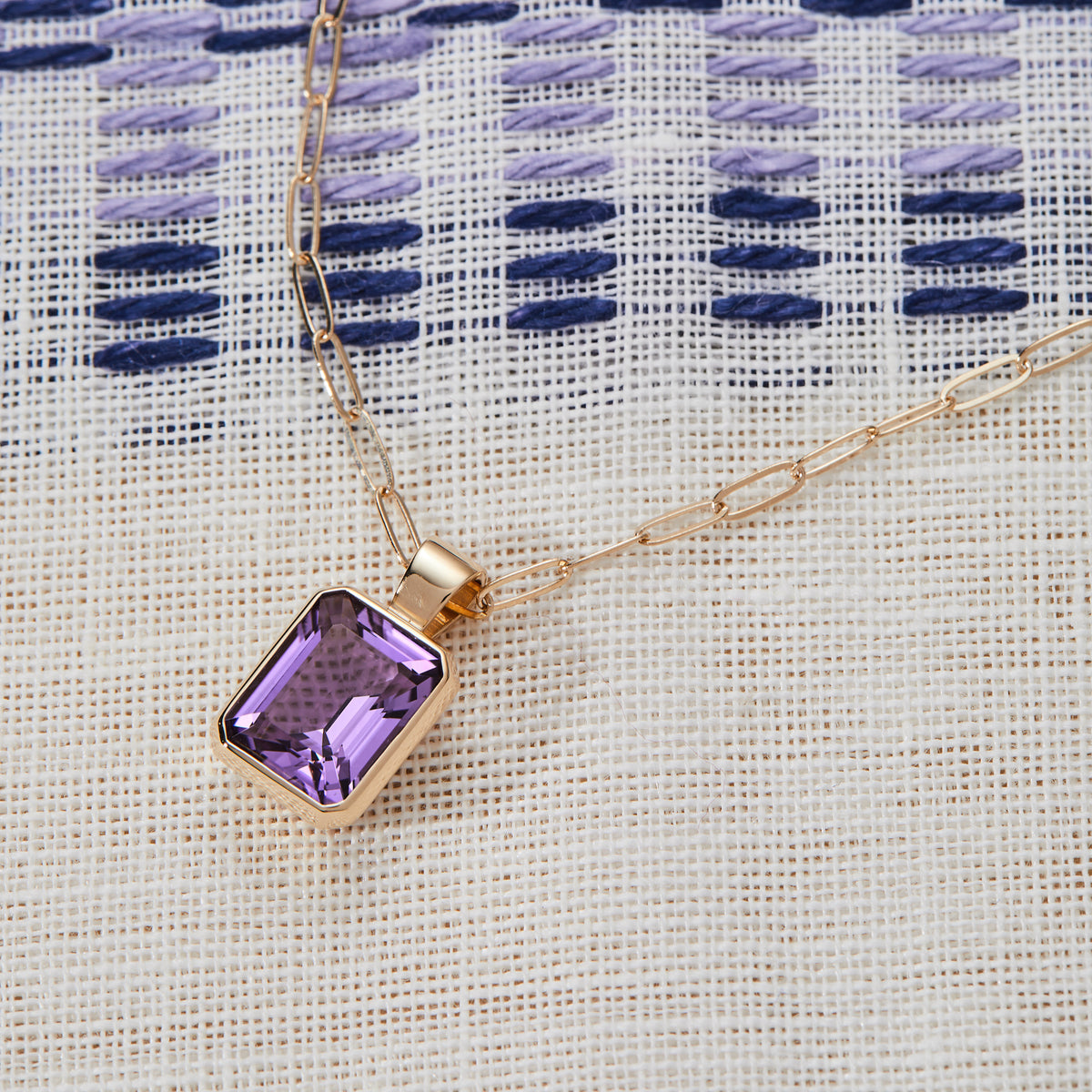 Solitaire Emerald Cut Gem Necklace with Amethyst SN23401 | Your Jewelry Box  | Altoona, PA