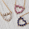 Personalized Rosecliff Small Heart Birthstone Necklace in 14k Gold