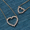Rosecliff Small Heart Diamond Necklace in 14k Gold (April)