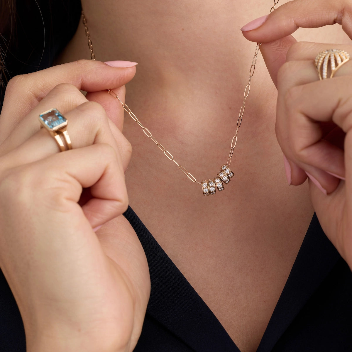 Rosecliff Diamond Bead in 14k Gold