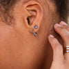 Rosecliff Sapphire Huggie Hoop Earrings in 14k Gold (September)