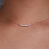 Rosecliff Diamond Bar Necklace in 14k Gold (April)