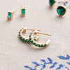 Rosecliff Emerald Earrings in 14k Gold (May)