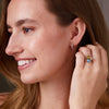 Personalized Rosecliff Birthstone Earrings in 14k Gold