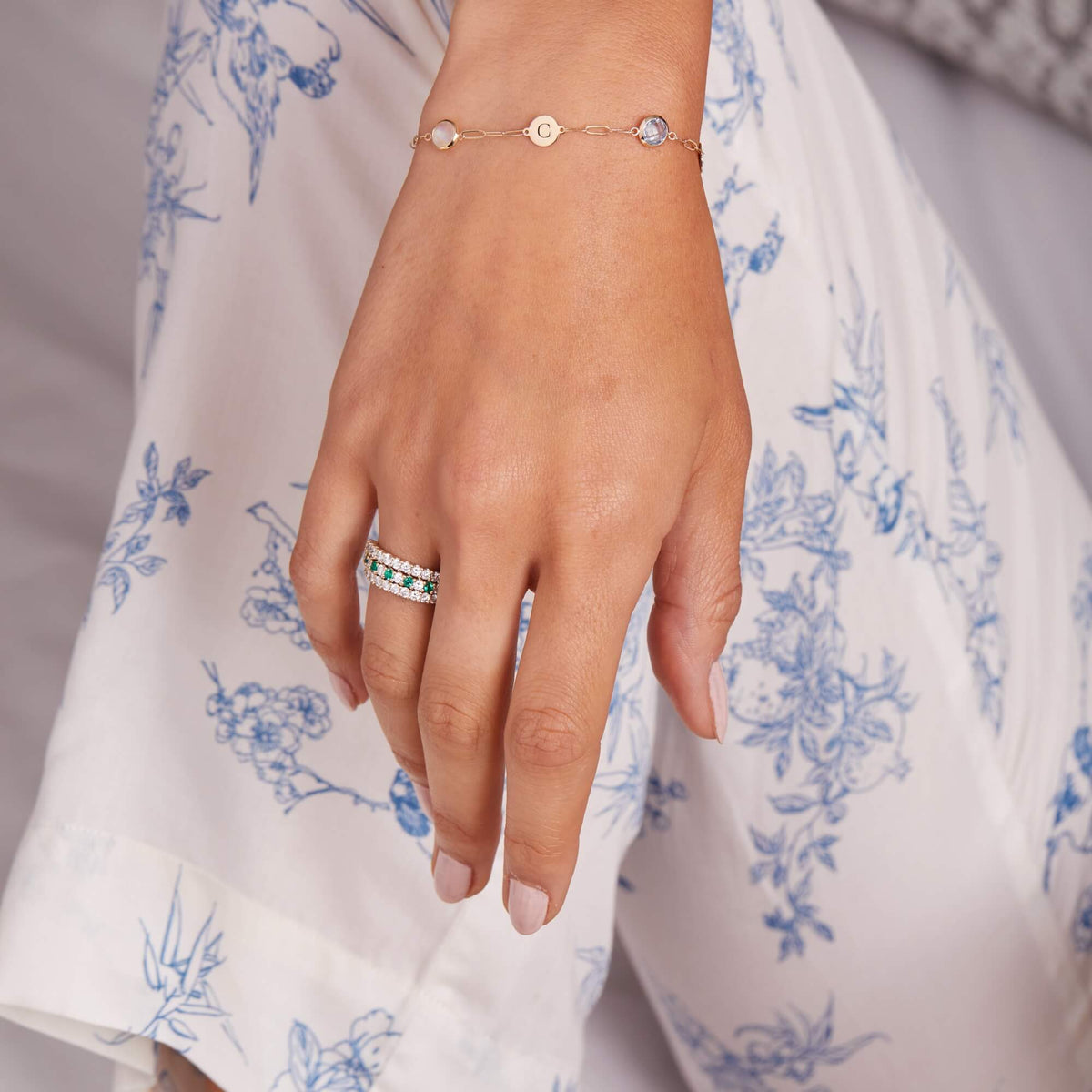 Rosecliff Birthstone Stackable Ring in 14k Gold