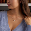 Greenwich Flower Opal & Diamond Necklace in 14k Gold (October)