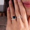 Warren Horizontal Birthstone Ring in 14k Gold