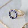 Rosecliff Small Circle Sapphire Ring 