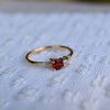Personalized Greenwich Solitaire Birthstone & Diamond Ring in 14k Gold