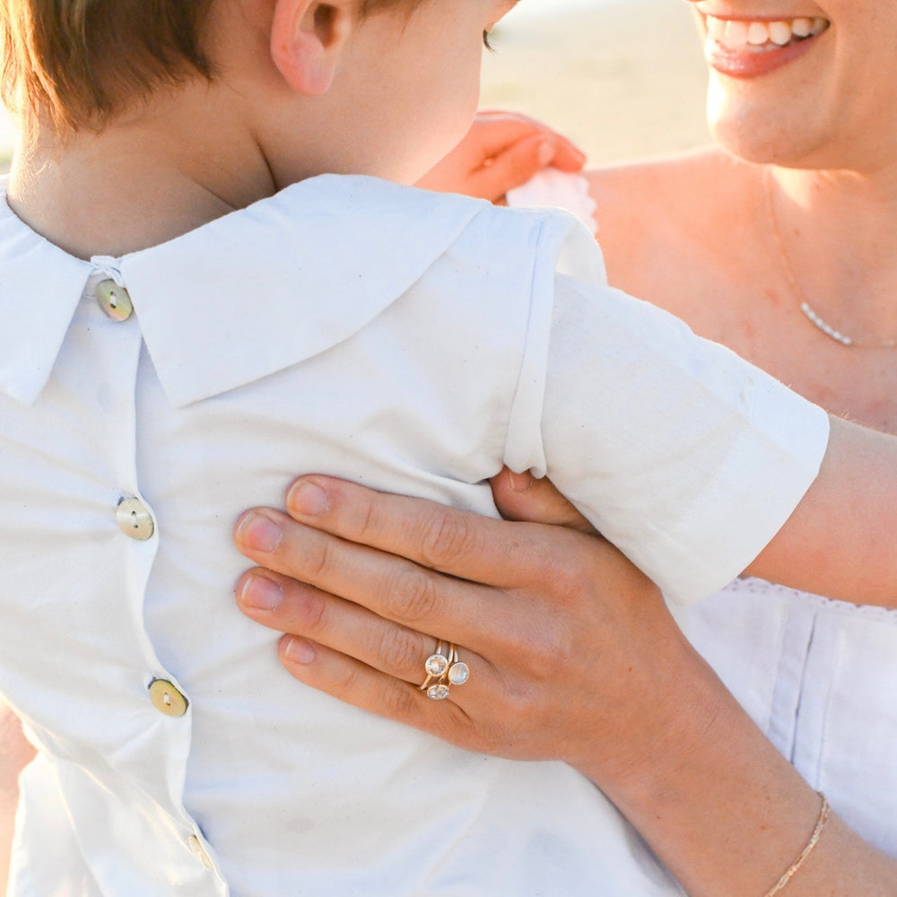 Personalized Mother&rsquo;s Ring with 2 or 3 Birthstones