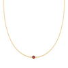 Personalized Classic 1 Birthstone Necklace in 14k Gold