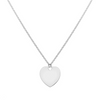 Engravable Flat Heart Pendant with Classic Chain in 14k Gold