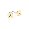 Letter Stud Earrings in 14k Gold