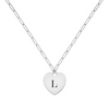 Engravable Flat Heart Pendant with Adelaide Mini Chain in 14k Gold