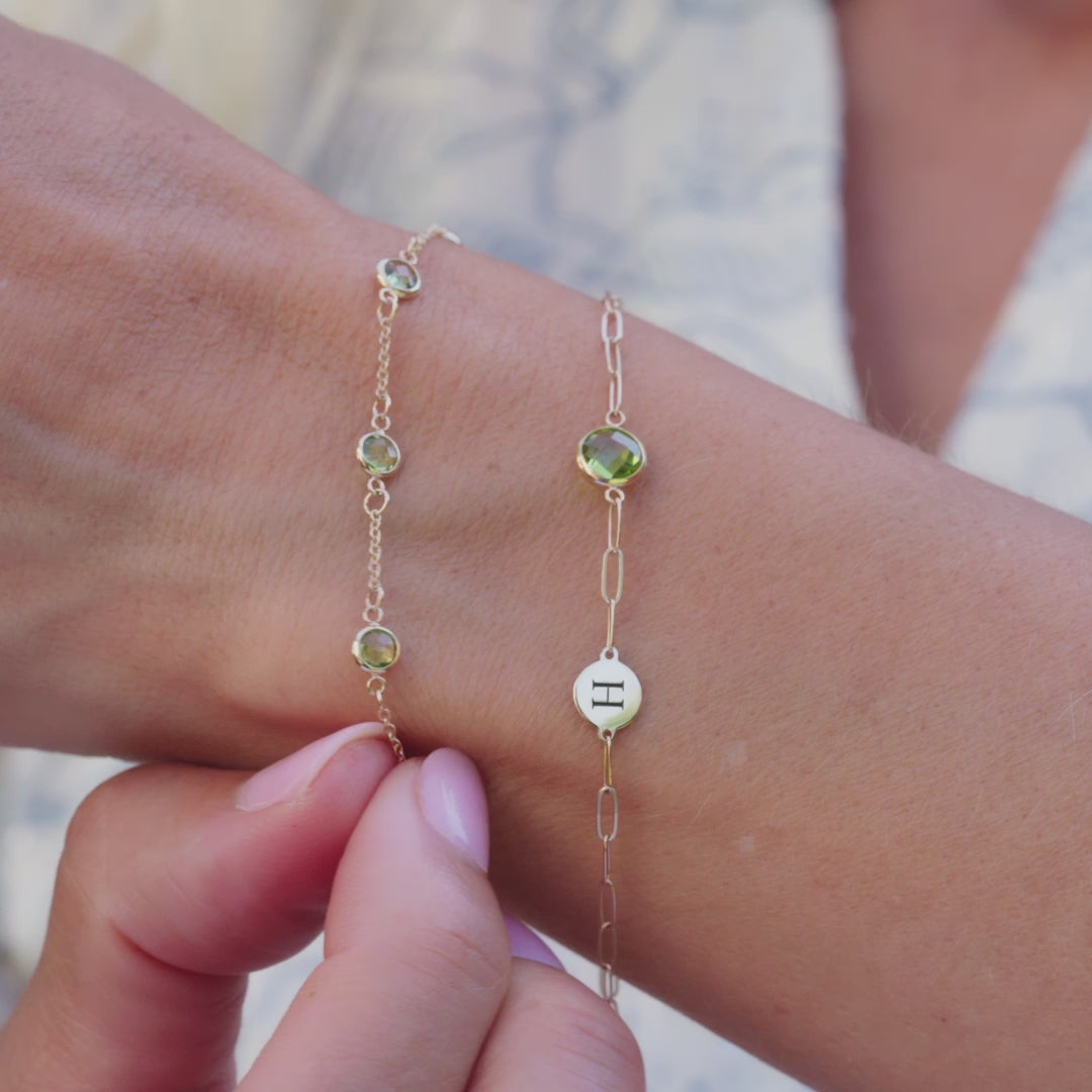 Girl Opal Birthstone Bracelet Letter Grand Birthstone Adelaide