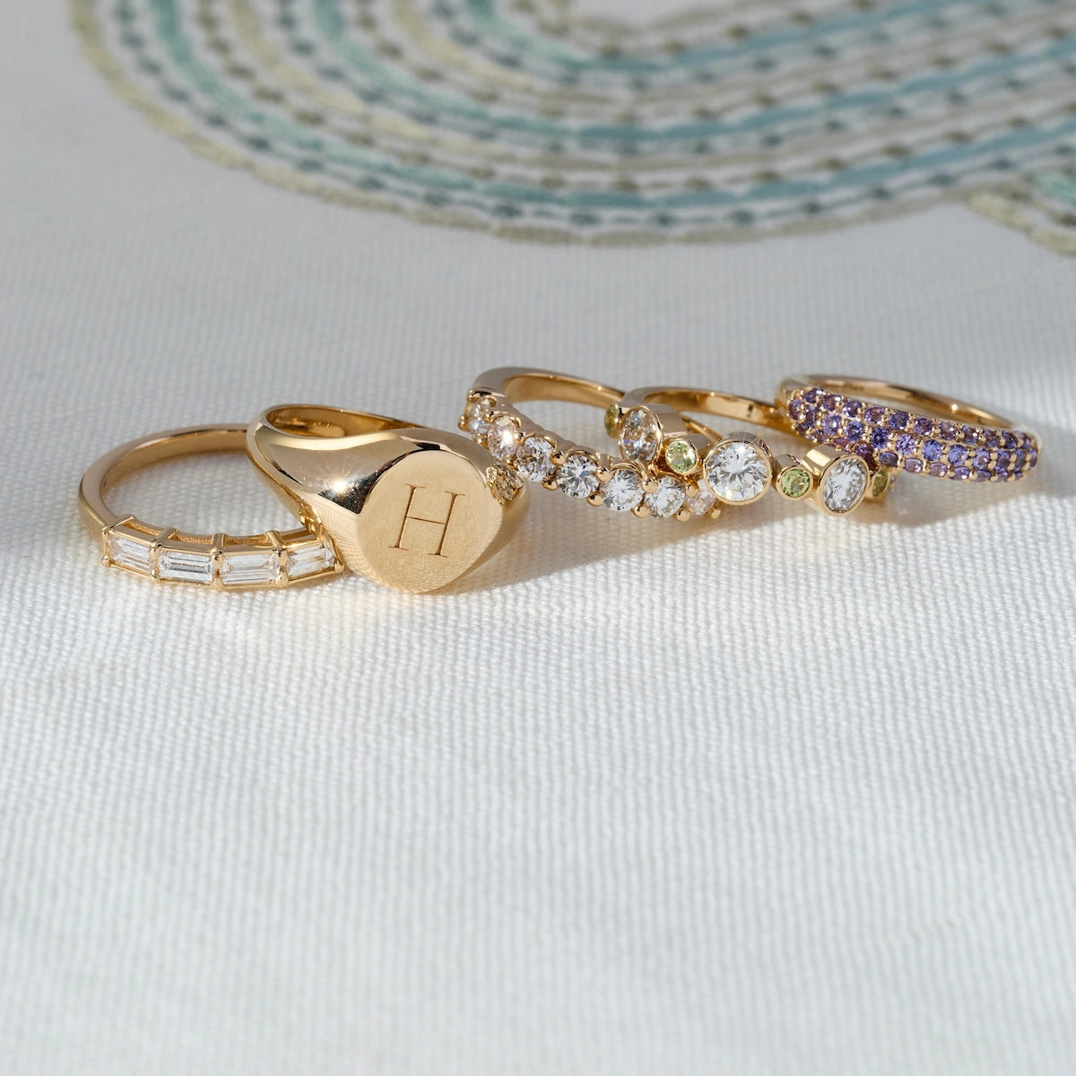 Barrington Birthstone Band Ring in 14k Gold