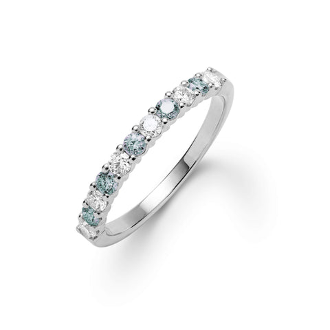 Rosecliff Diamond & Alexandrite Stackable Ring in 14k Gold (June) - White Gold