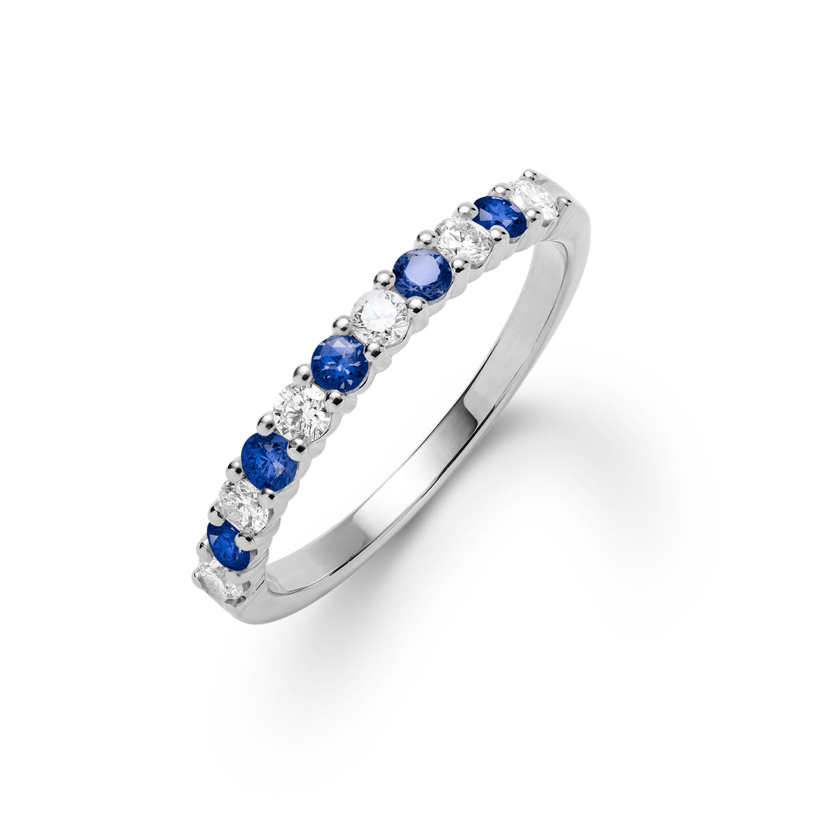 Platinum 18k Yellow Gold Blue Sapphire Cluster Engagement Ring – DESIGNYARD