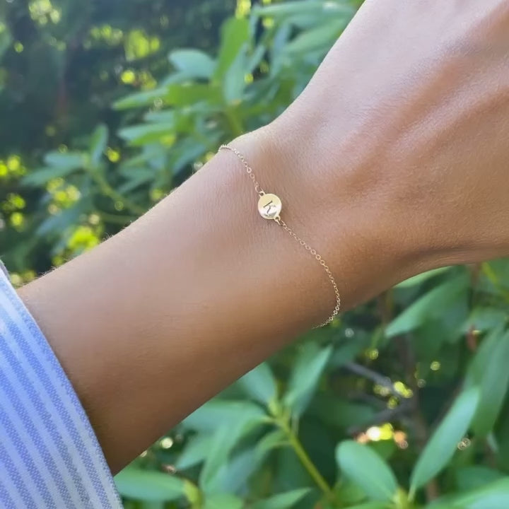 ChloBo Gold Iconic Initial Bracelet - Letter K